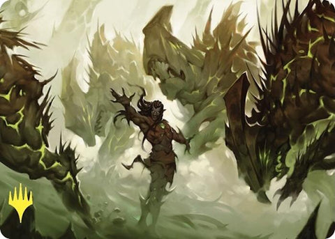 Ezuri's Predation Art Card (Gold-Stamped) [Commander Masters Art Series] - The Mythic Store | 24h Order Processing