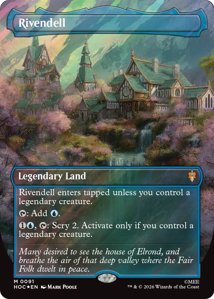 Rivendell (Borderless) (Surge Foil) [The Hobbit: Eternal-Legal] - The Mythic Store | 24h Order Processing