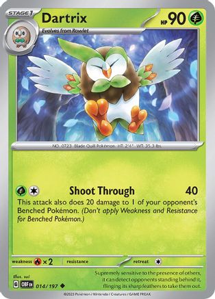 Dartrix (014/197) [Scarlet & Violet: Obsidian Flames] - The Mythic Store | 24h Order Processing