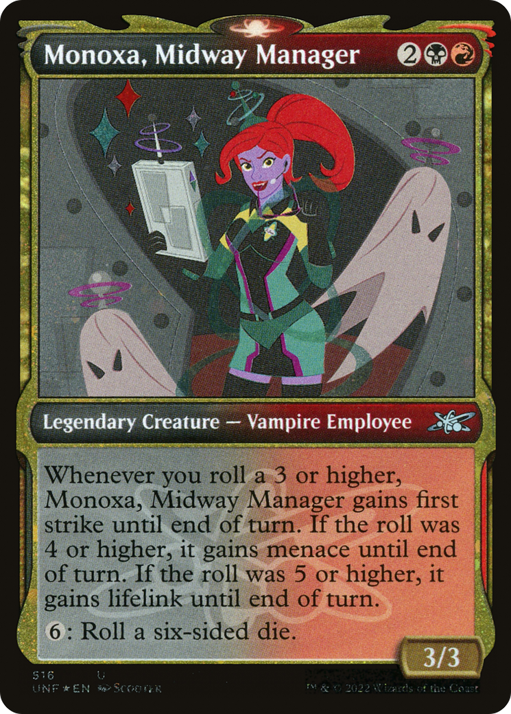 Monoxa, Midway Manager (Showcase) (Galaxy Foil) [Unfinity] - The Mythic Store | 24h Order Processing