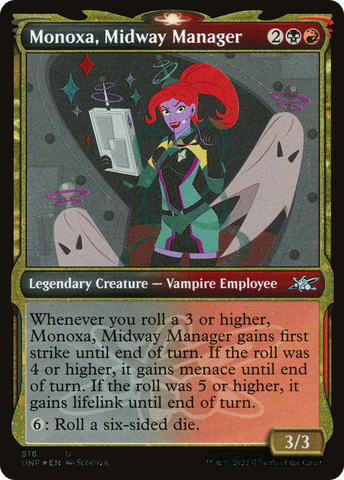 Monoxa, Midway Manager (Showcase) (Galaxy Foil) [Unfinity] - The Mythic Store | 24h Order Processing
