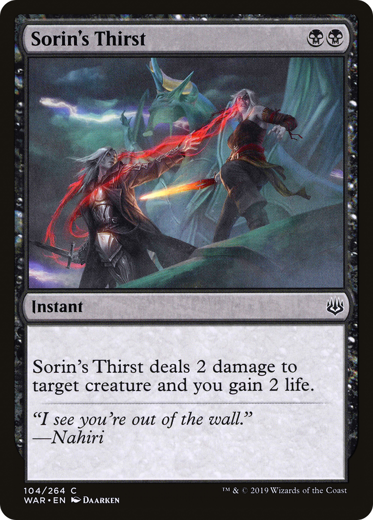 Sorin's Thirst [War of the Spark] - The Mythic Store | 24h Order Processing