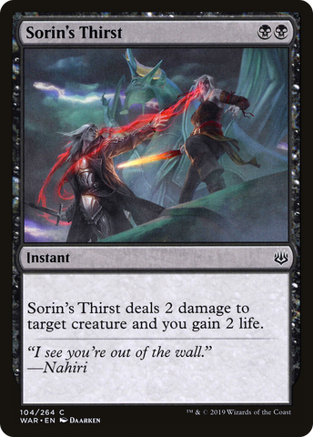 Sorin's Thirst [War of the Spark] - The Mythic Store | 24h Order Processing