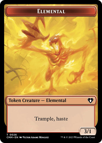 Elemental (0026) // Elephant Double-Sided Token [Commander Masters Tokens] - The Mythic Store | 24h Order Processing