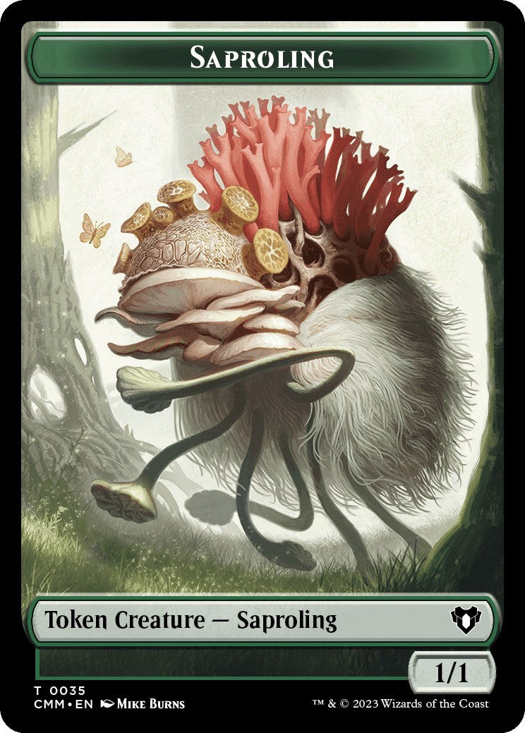 Saproling // Kor Soldier Double-Sided Token [Commander Masters Tokens] - The Mythic Store | 24h Order Processing