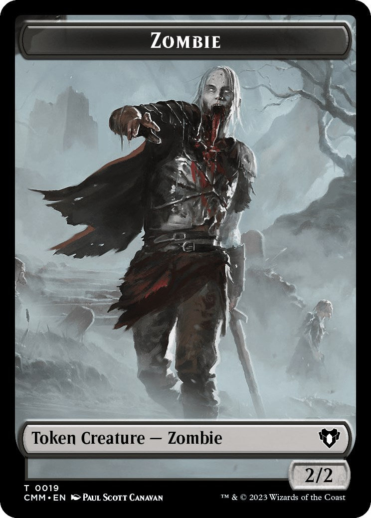 Zombie (0019) // Cat (0005) Double-Sided Token [Commander Masters Tokens] - The Mythic Store | 24h Order Processing