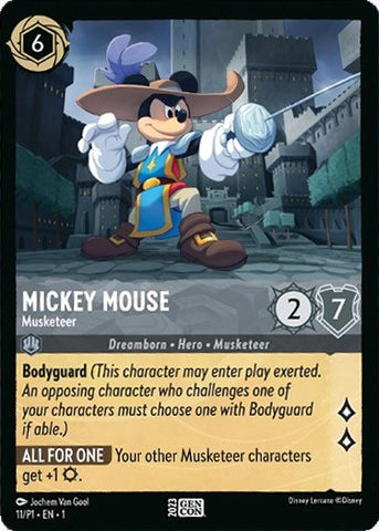 Mickey Mouse - Musketeer (GenCon 2023) (11/P1) [Promo Cards] - The Mythic Store | 24h Order Processing