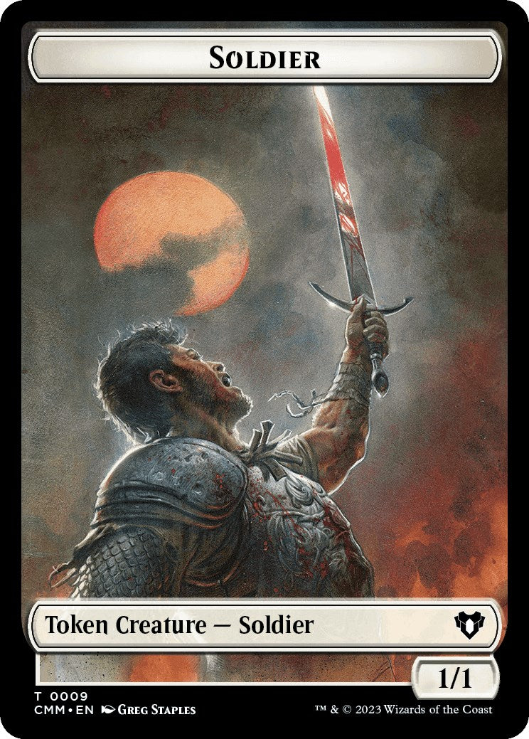 Soldier // Dragon (0021) Double-Sided Token [Commander Masters Tokens] - The Mythic Store | 24h Order Processing