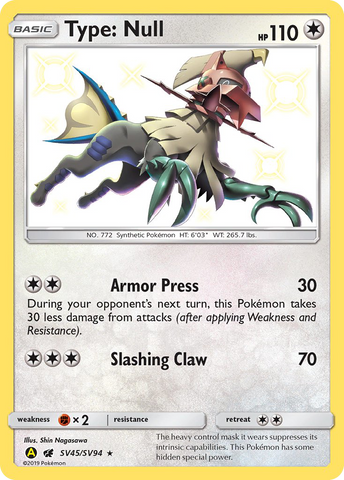 Type: Null (SV45/SV94) [Sun & Moon: Hidden Fates - Shiny Vault] - The Mythic Store | 24h Order Processing