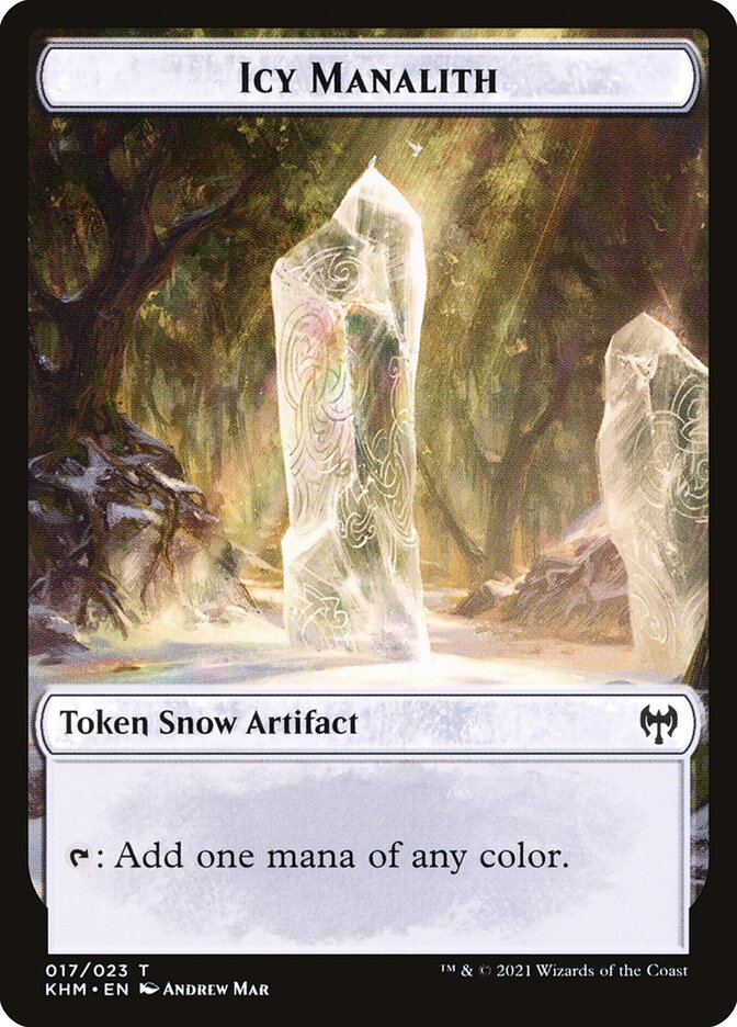 Human Warrior // Icy Manalith Double-Sided Token [Kaldheim Tokens] - The Mythic Store | 24h Order Processing