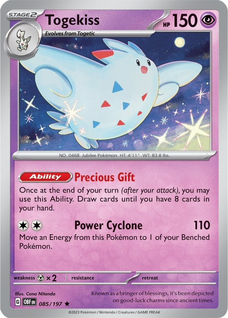 Togekiss (085/197) (Theme Deck Exclusive) [Scarlet & Violet: Obsidian Flames] - The Mythic Store | 24h Order Processing