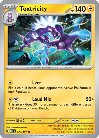Toxtricity (072/197) (Theme Deck Exclusive) [Scarlet & Violet: Obsidian Flames] - The Mythic Store | 24h Order Processing
