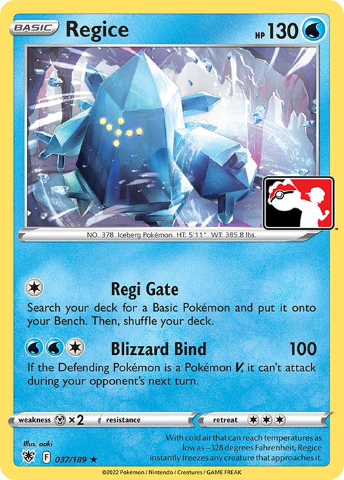 Regice (037/189) [Prize Pack Series Three] - The Mythic Store | 24h Order Processing