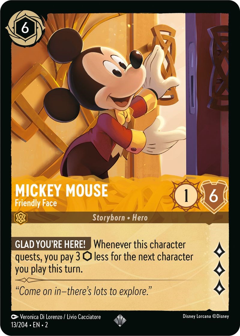 Mickey Mouse - Friendly Face (13/204) [Rise of the Floodborn] - The Mythic Store | 24h Order Processing