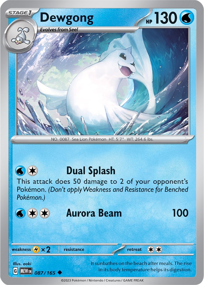 Dewgong (087/165) [Scarlet & Violet 151] - The Mythic Store | 24h Order Processing