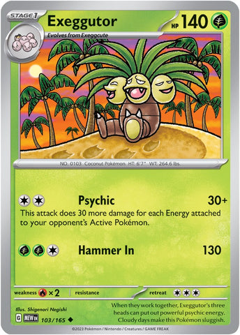 Exeggutor (103/165) [Scarlet & Violet 151] - The Mythic Store | 24h Order Processing
