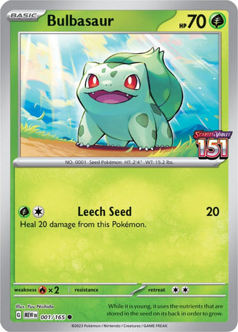 Bulbasaur (001/165) (Best Buy Exclusive) [Scarlet & Violet 151] - The Mythic Store | 24h Order Processing