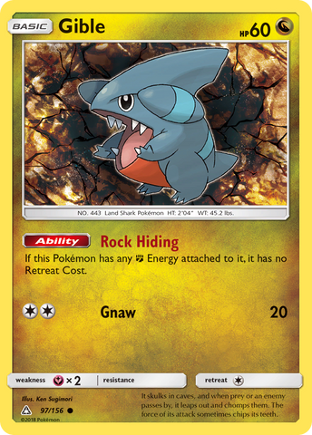 Gible (97/156) [Sun & Moon: Ultra Prism] - The Mythic Store | 24h Order Processing