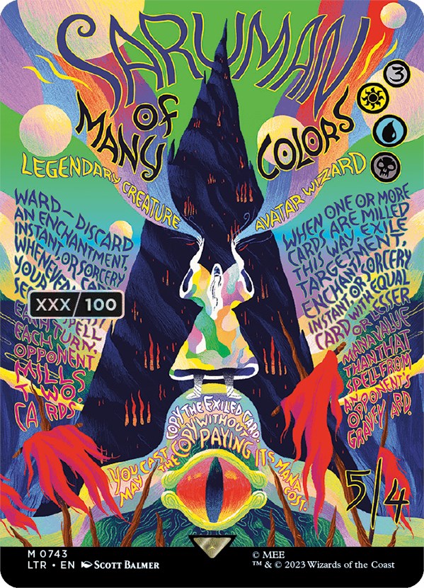 Saruman of Many Colors (Borderless Poster) (Serialized) [The Lord of the Rings: Tales of Middle-Earth] - The Mythic Store | 24h Order Processing