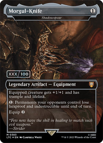 Morgul-Knife - Shadowspear (Borderless) (Serialized) [The Lord of the Rings: Tales of Middle-Earth Commander] - The Mythic Store | 24h Order Processing