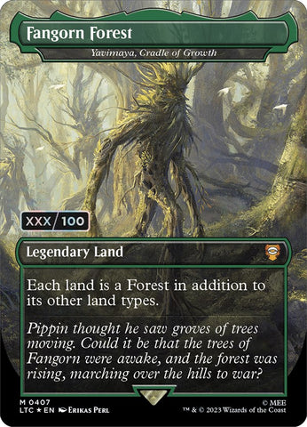 Fangorn Forest - Yavimaya, Cradle of Growth (Borderless) (Serialized) [The Lord of the Rings: Tales of Middle-Earth Commander] - The Mythic Store | 24h Order Processing