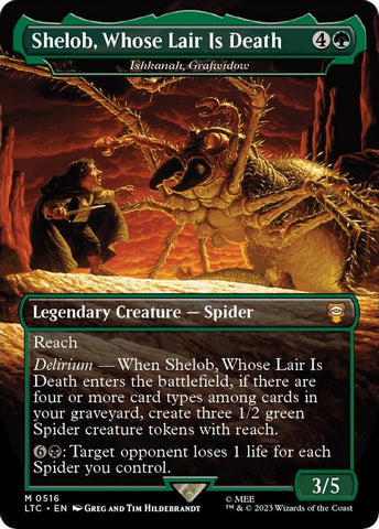 Shelob, Whose Lair Is Death - Ishkanah, Grafwidow (Borderless) [The Lord of the Rings: Tales of Middle-Earth Commander] - The Mythic Store | 24h Order Processing