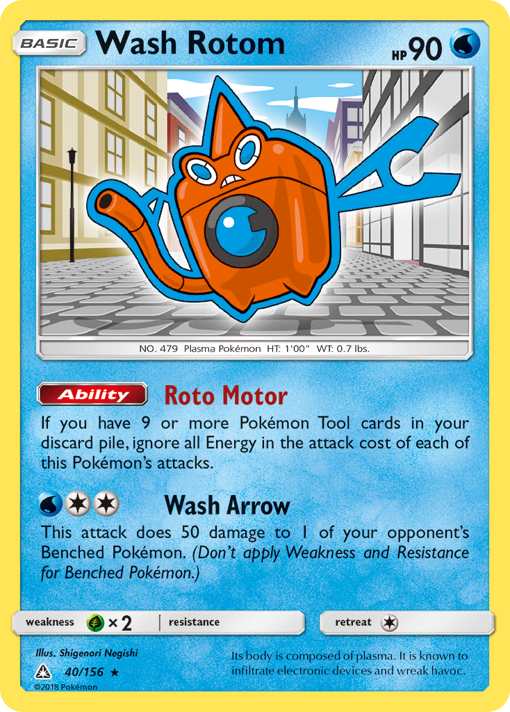 Wash Rotom (40/156) [Sun & Moon: Ultra Prism] - The Mythic Store | 24h Order Processing