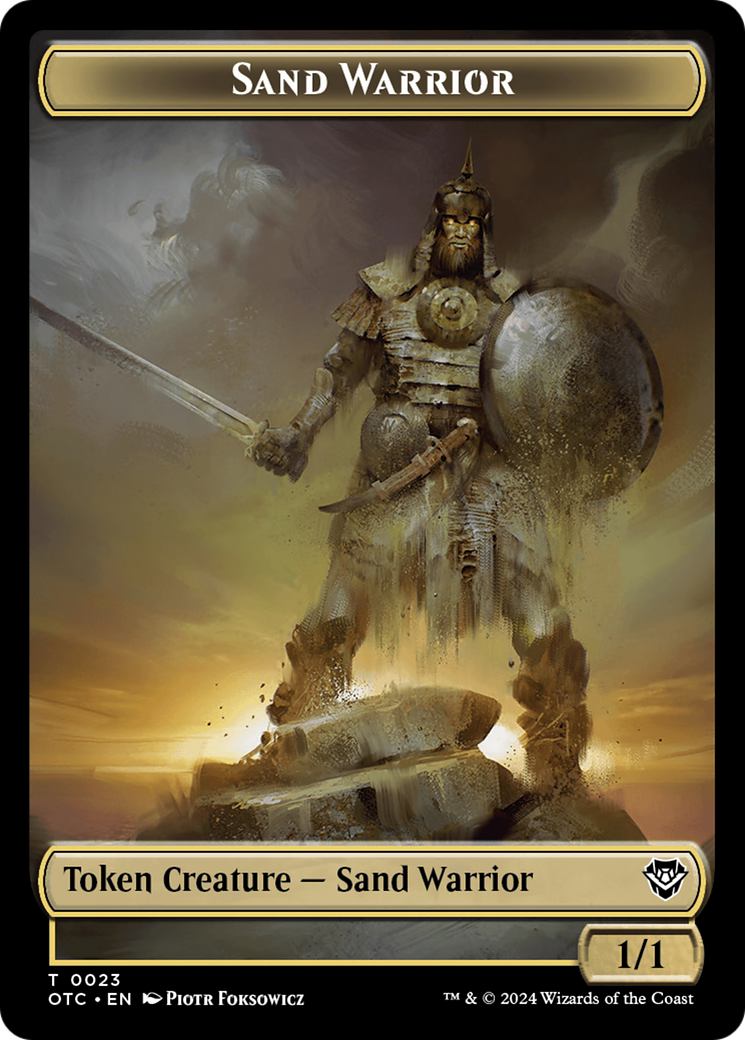 Plant // Sand Warrior Double-Sided Token [Outlaws of Thunder Junction Commander Tokens] - The Mythic Store | 24h Order Processing