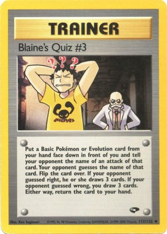 Blaine's Quiz #3 (112/132) [Gym Challenge Unlimited] - The Mythic Store | 24h Order Processing