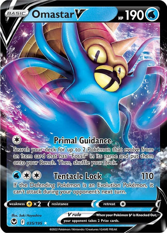 Omastar V (035/195) [Sword & Shield: Silver Tempest] - The Mythic Store | 24h Order Processing