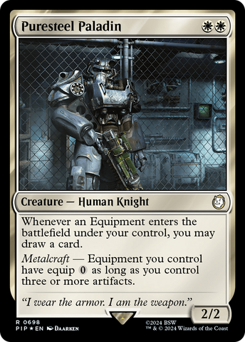 Puresteel Paladin (Surge Foil) [Fallout] - The Mythic Store | 24h Order Processing