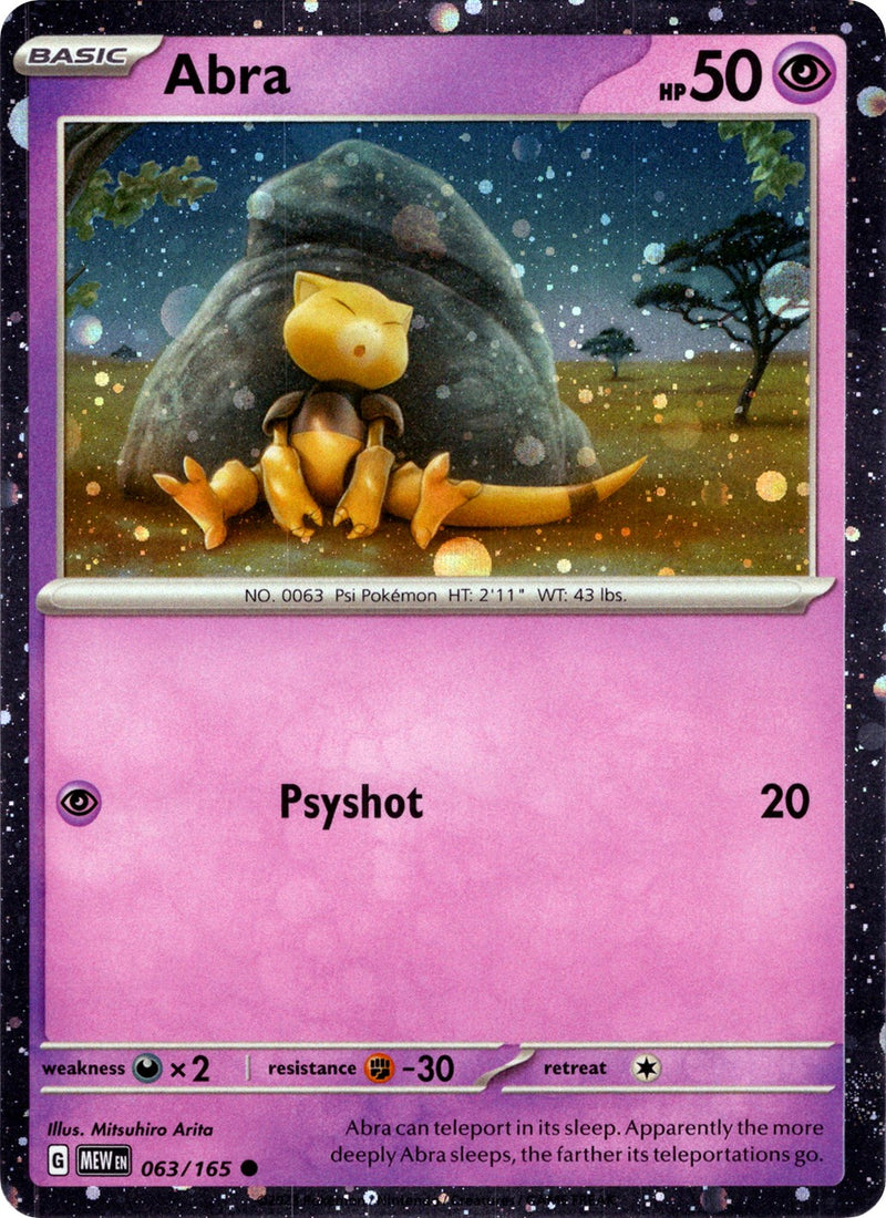Abra (063/165) (Cosmos Holo) [Miscellaneous Cards] - The Mythic Store | 24h Order Processing