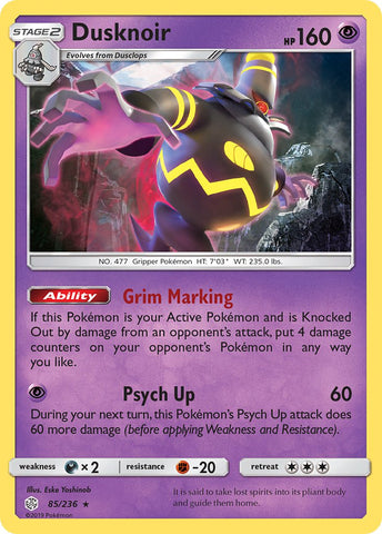 Dusknoir (85/236) (Prerelease Kit Exclusive) [Sun & Moon: Cosmic Eclipse] - The Mythic Store | 24h Order Processing
