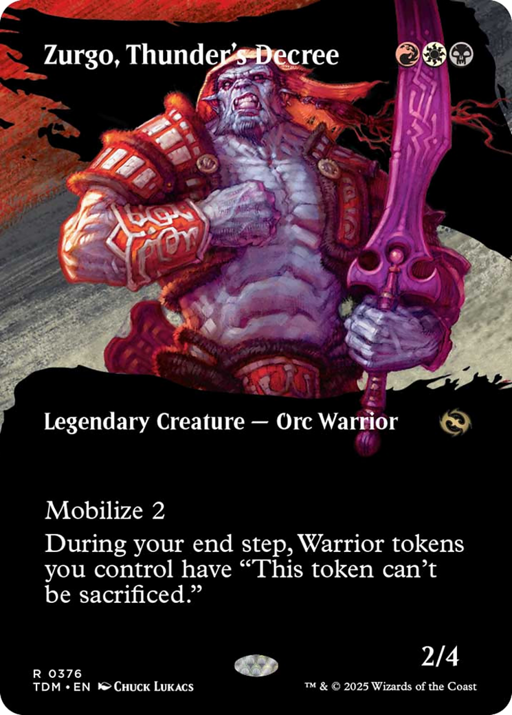 Zurgo, Thunder's Decree (Borderless) [Tarkir: Dragonstorm] - The Mythic Store | 24h Order Processing