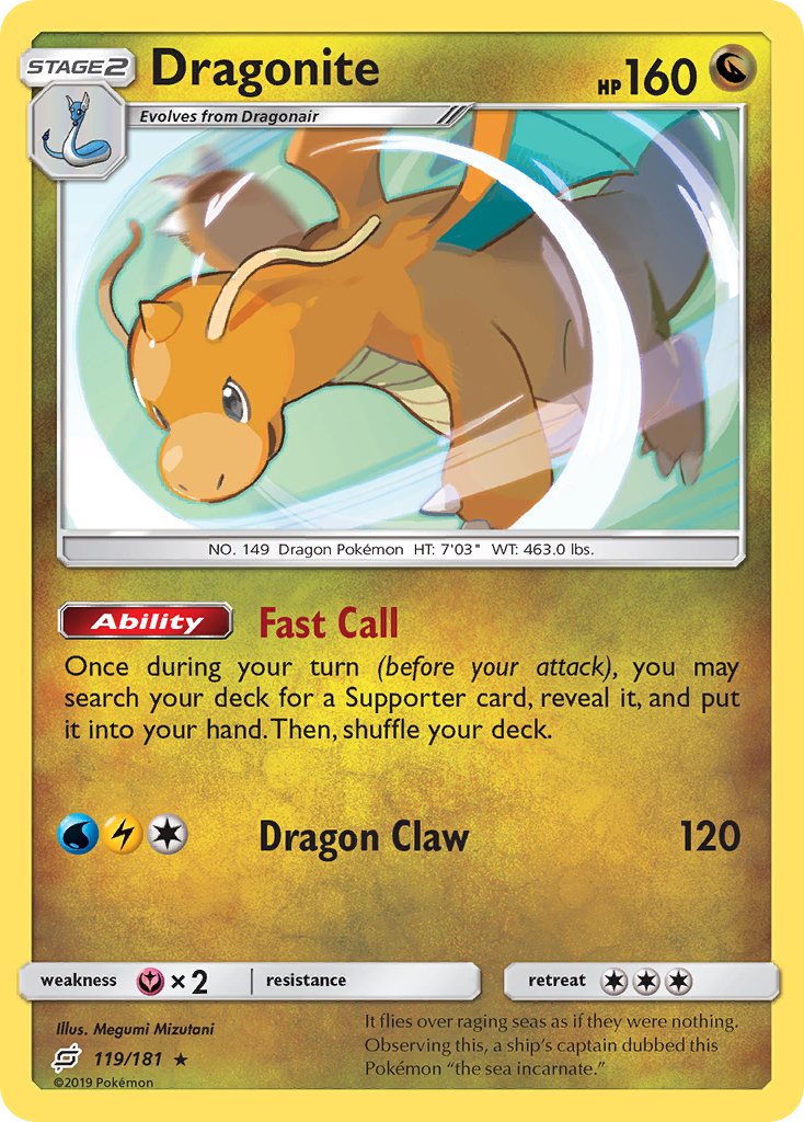 Dragonite (119/181) [Sun & Moon: Team Up] - The Mythic Store | 24h Order Processing