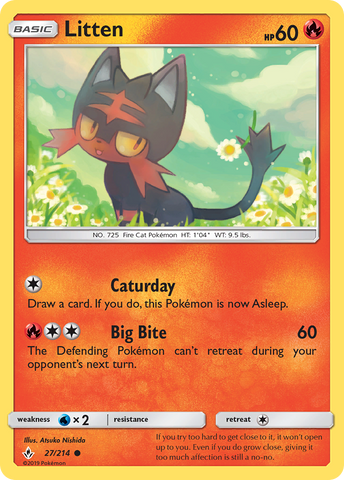 Litten (27/214) [Sun & Moon: Unbroken Bonds] - The Mythic Store | 24h Order Processing