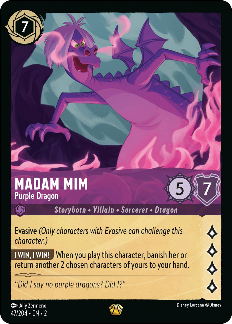 Madam Mim - Purple Dragon (47/204) [Rise of the Floodborn] - The Mythic Store | 24h Order Processing