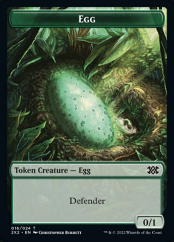 Egg // Knight Double-Sided Token [Double Masters 2022 Tokens] - The Mythic Store | 24h Order Processing