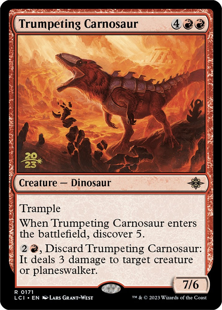 Trumpeting Carnosaur [The Lost Caverns of Ixalan Prerelease Cards] - The Mythic Store | 24h Order Processing