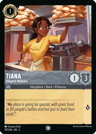 Tiana - Diligent Waitress (197/204) [Rise of the Floodborn] - The Mythic Store | 24h Order Processing
