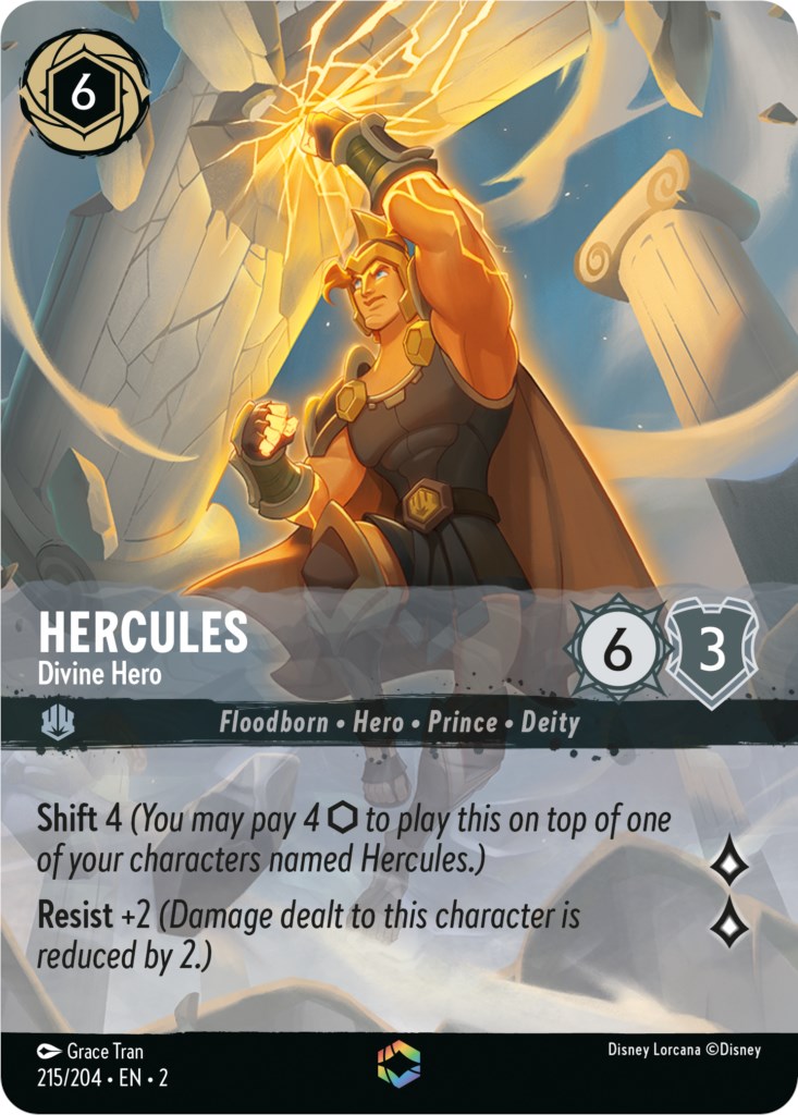 Hercules - Divine Hero (Enchanted) (215/204) [Rise of the Floodborn] - The Mythic Store | 24h Order Processing