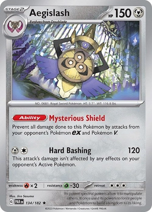 Aegislash (134/182) (Build & Battle Box) [Scarlet & Violet: Paradox Rift] - The Mythic Store | 24h Order Processing