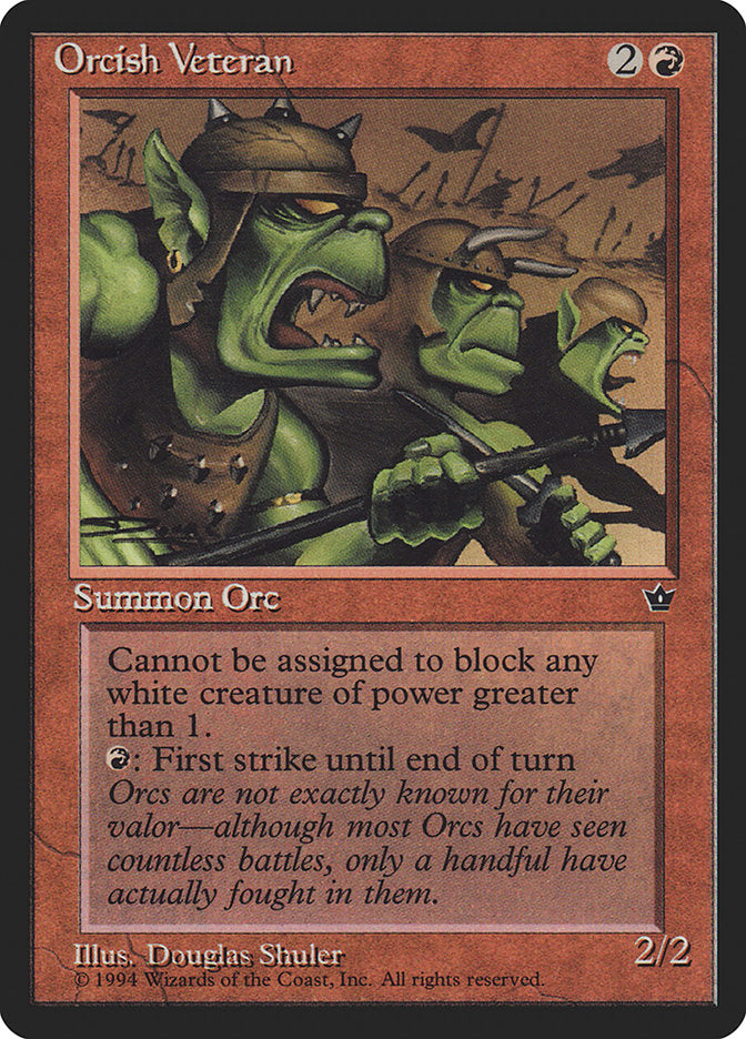 Orcish Veteran (Douglas Shuler) [Fallen Empires] - The Mythic Store | 24h Order Processing