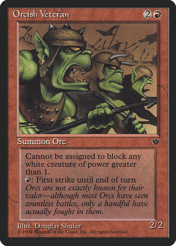 Orcish Veteran (Douglas Shuler) [Fallen Empires] - The Mythic Store | 24h Order Processing