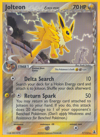 Jolteon (7/113) (Delta Species) [EX: Delta Species] - The Mythic Store | 24h Order Processing