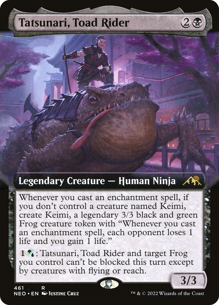 Tatsunari, Toad Rider (Extended Art) [Kamigawa: Neon Dynasty] - The Mythic Store | 24h Order Processing