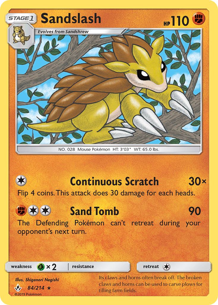 Sandslash (84/214) [Sun & Moon: Unbroken Bonds] - The Mythic Store | 24h Order Processing