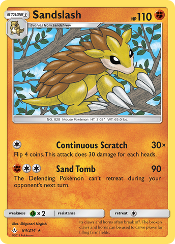 Sandslash (84/214) [Sun & Moon: Unbroken Bonds] - The Mythic Store | 24h Order Processing