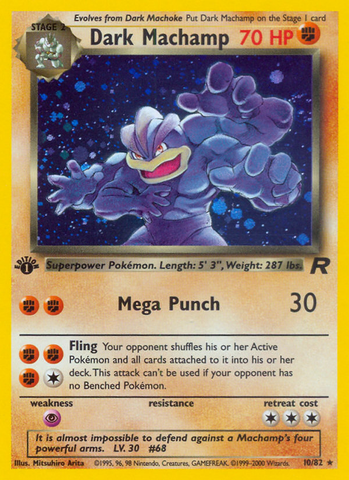Dark Machamp (10/82) [Team Rocket 1st Edition] - The Mythic Store | 24h Order Processing
