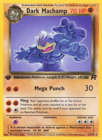 Dark Machamp (27/82) [Team Rocket 1st Edition] - The Mythic Store | 24h Order Processing